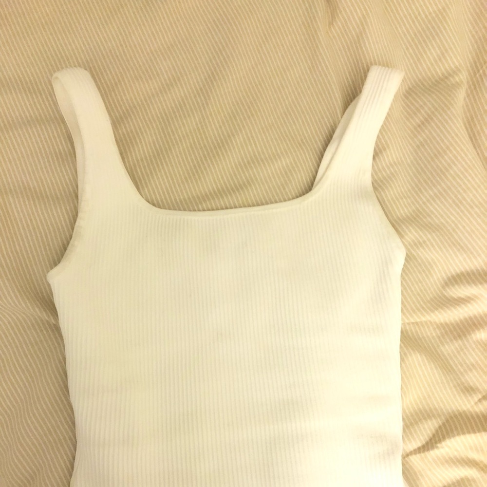 Aritzia square neck ribbed top